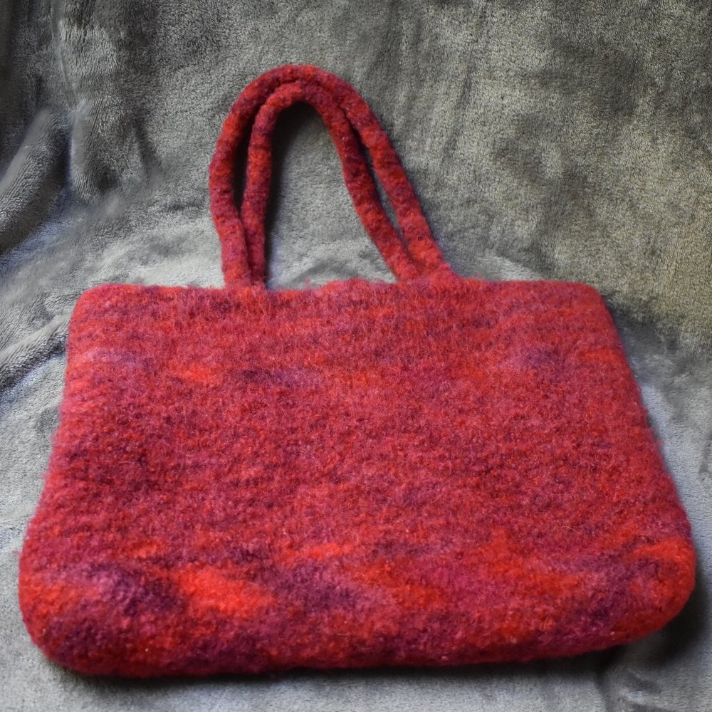 Handmade Wool Felted Knit Purse - Picture 7 of 11
